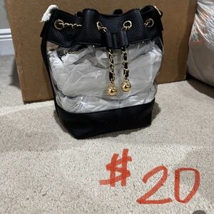 Elegant Black Bucket Bag